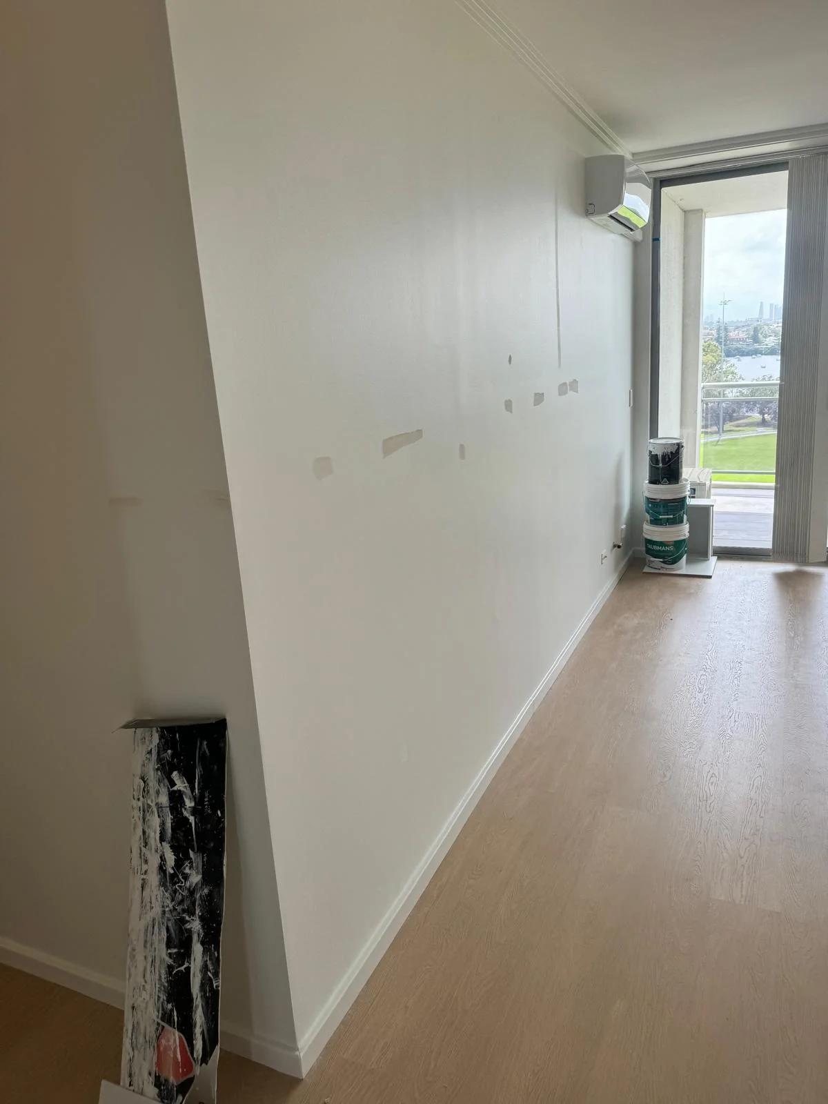 Freshly painted living room interior